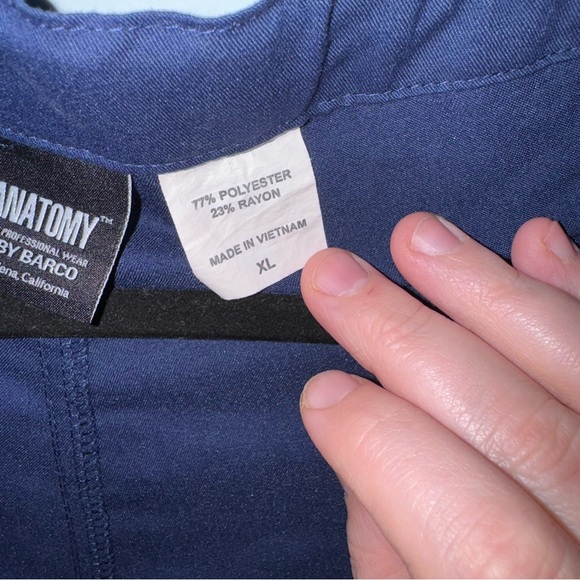 Grey's Anatomy Men Multiple Pockets Zip Fly Medical Scrub Pants- Navy - Picture 4 of 6